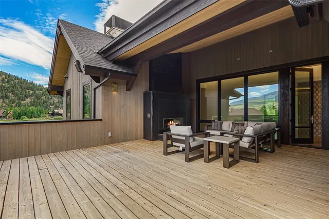 a outdoor space with furniture