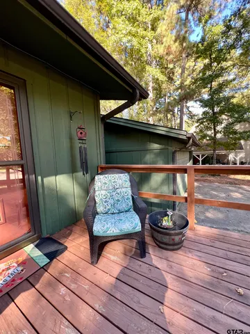 a backyard of a house with seating space
