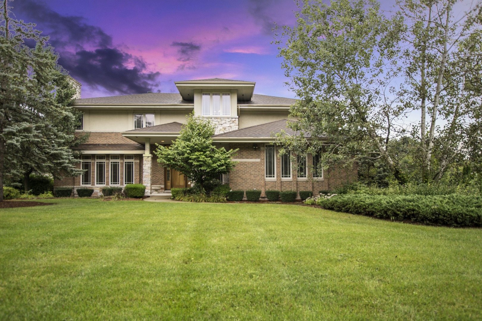 9377 South Madison Street Burr Ridge, IL 60527 - Photo 1 of 1 a front view of a house with a garden
