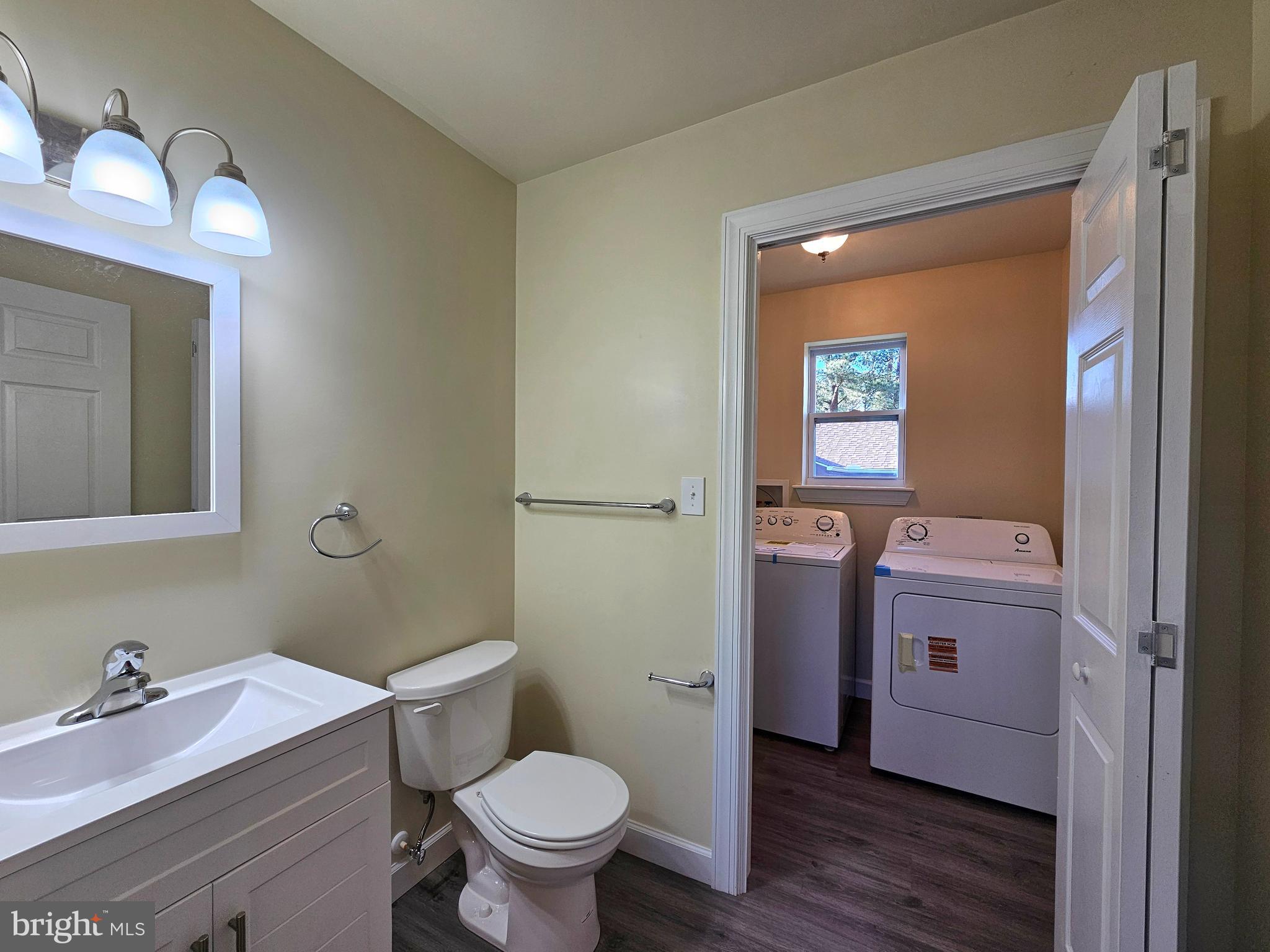 26404 Franklin Road Crisfield, MD 21817 - Photo 16 of 31 a bathroom with a sink vanity mirror and toilet