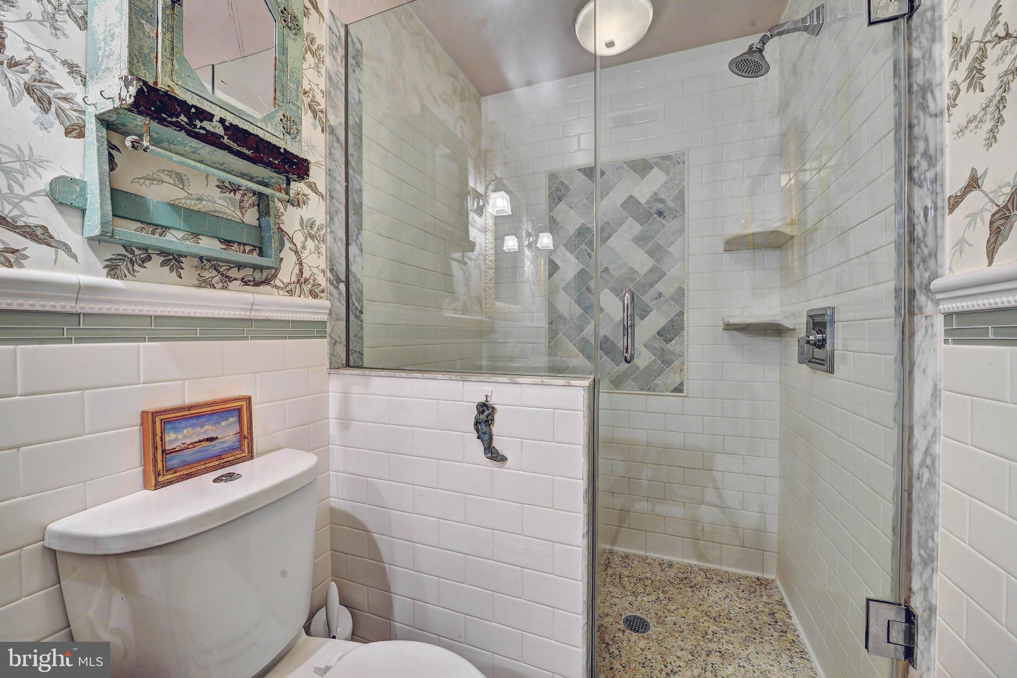 35112 Bloomfield Road Round Hill, VA 20141 - Photo 34 of 41 Frameless Shower Door & Marble Detail