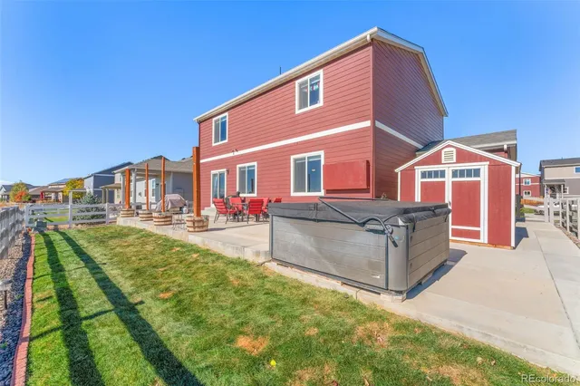 a view of a terrace with furniture
