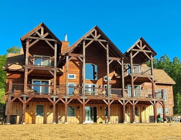 a front view of multiple houses