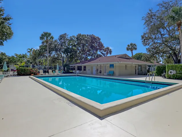 a view of outdoor space and swimming pool