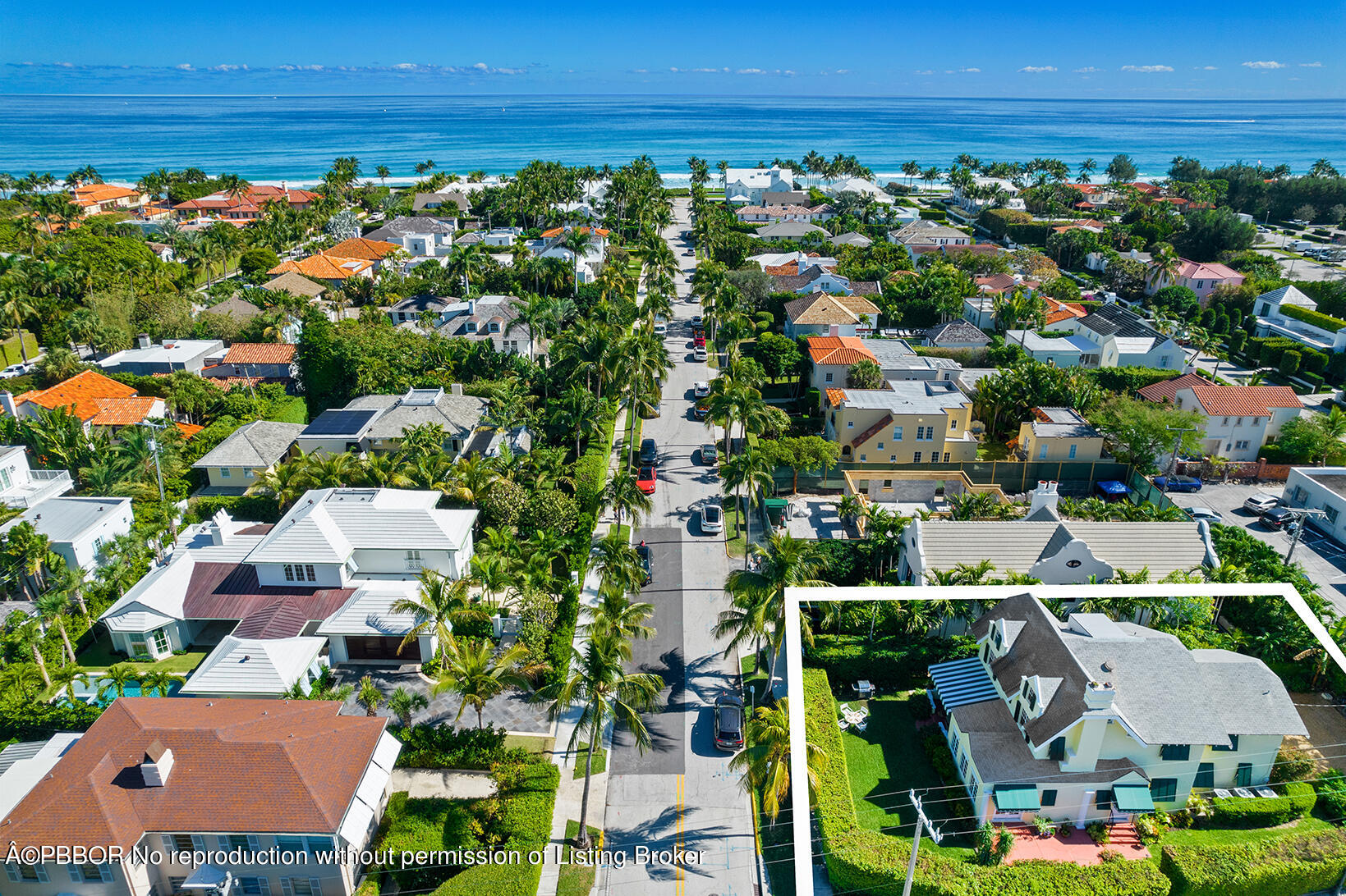 225 South County Road Palm Beach, FL 33480 - Photo 21 of 22 an aerial view of residential houses with outdoor space and ocean view
