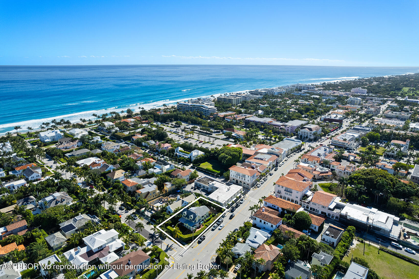 225 South County Road Palm Beach, FL 33480 - Photo 4 of 22 an aerial view of a city with ocean view in back