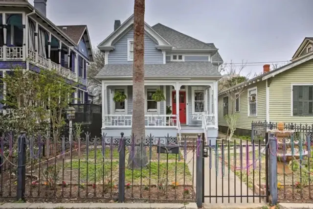 front view of a house with a glass windows