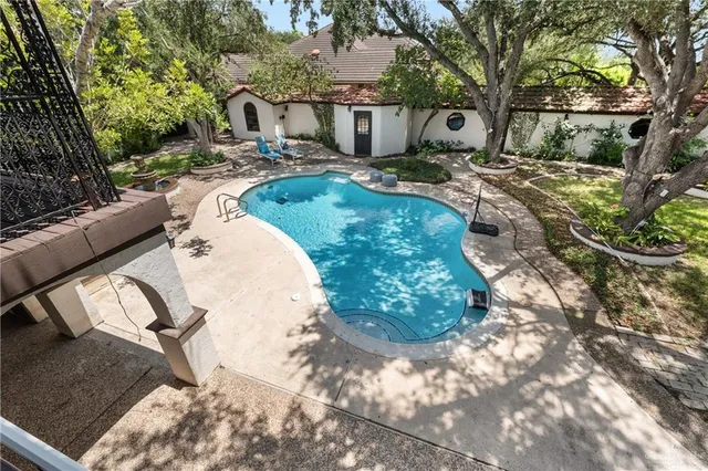a view of outdoor space yard swimming pool and patio