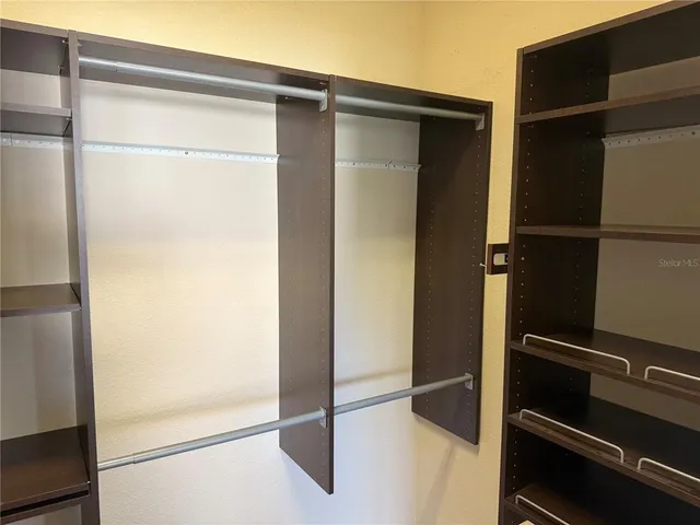 a close view of closet