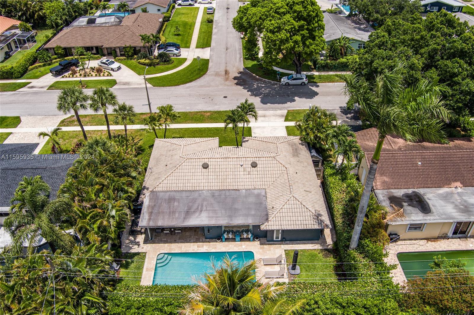 20 Burning Tree Lane Boca Raton, FL 33431 - Photo 56 of 64 an aerial view of a house with swimming pool and garden