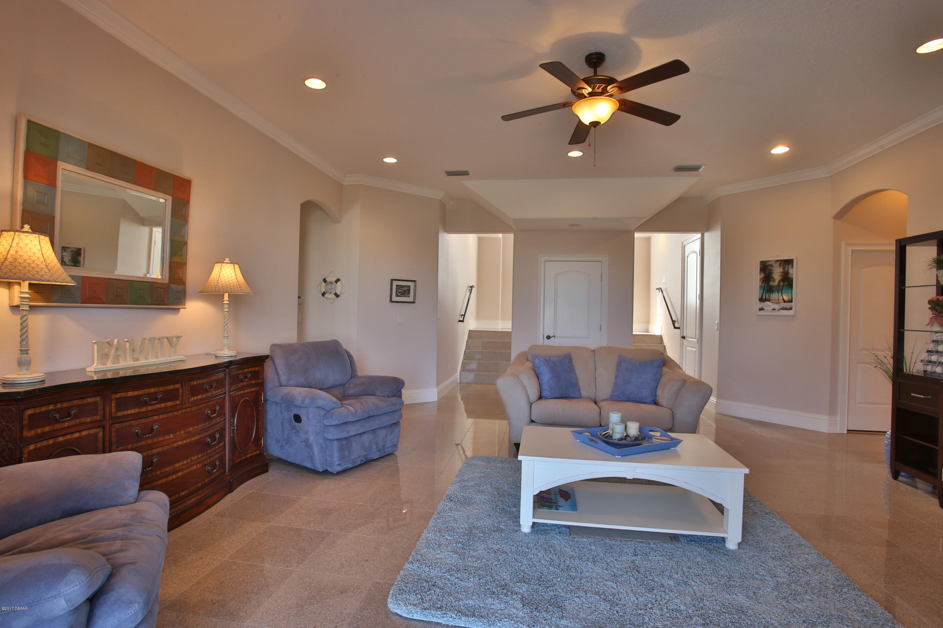 3 Mar Azul South Ponce Inlet, FL 32127 - Photo 23 of 36 a living room with furniture and a chandelier