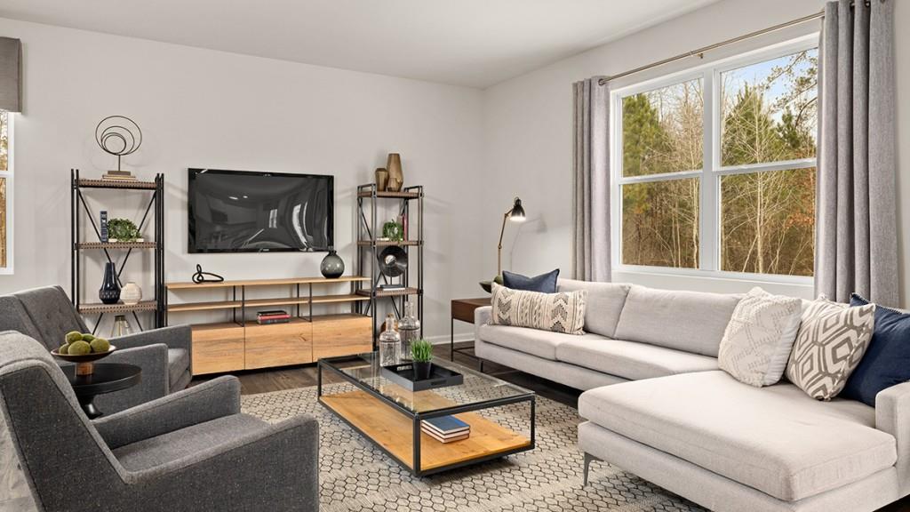3869 Donetta Drive Atlanta, GA 30349 - Photo 12 of 49 a living room with furniture and a flat screen tv