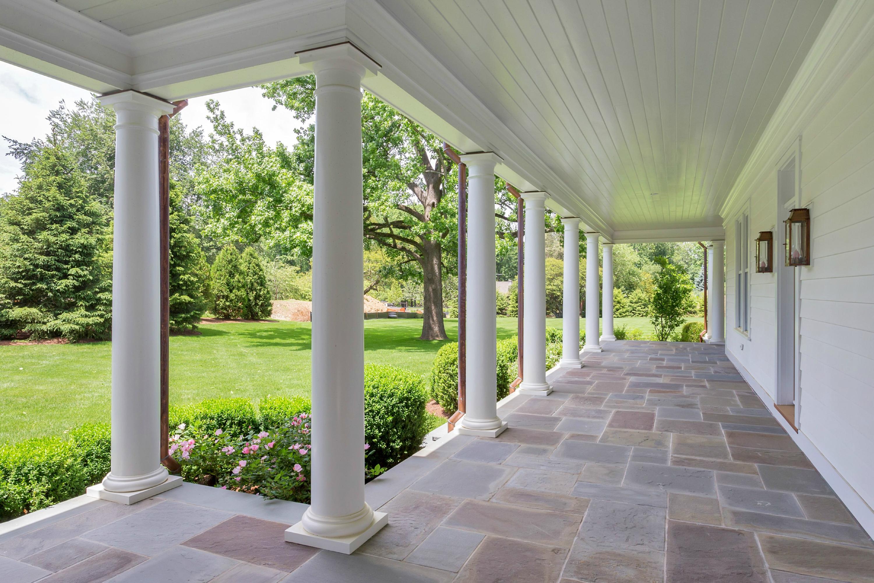 6 A Cross Road Darien, CT 06820 - Photo 20 of 24 a view of porch with a yard