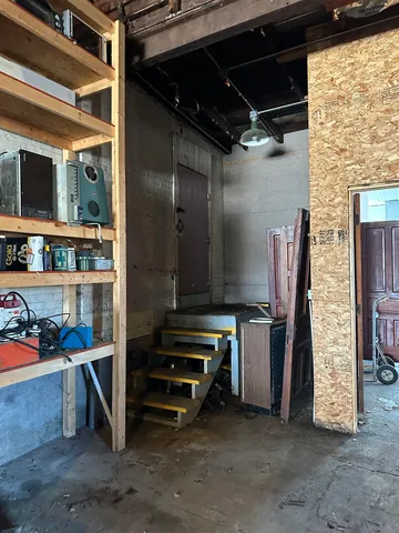 a view of storage and utility room