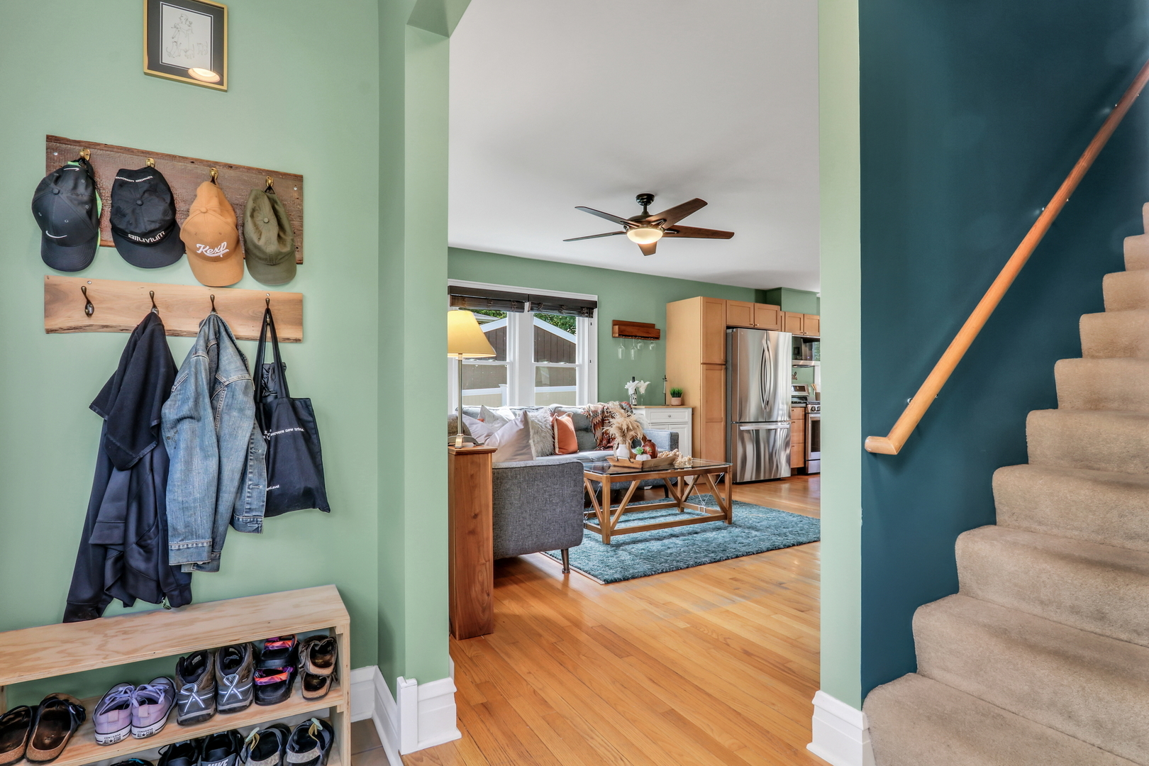 732 Rogers Road Gurnee, IL 60031 - Photo 5 of 44 a view of an entryway with wooden floor and a rug