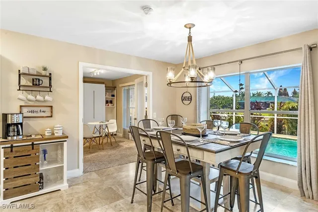 a workspace with furniture and window