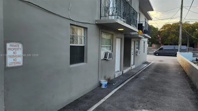 a view of a lobby with a tv