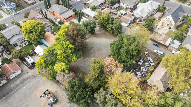 a view of outdoor space with deck and tree