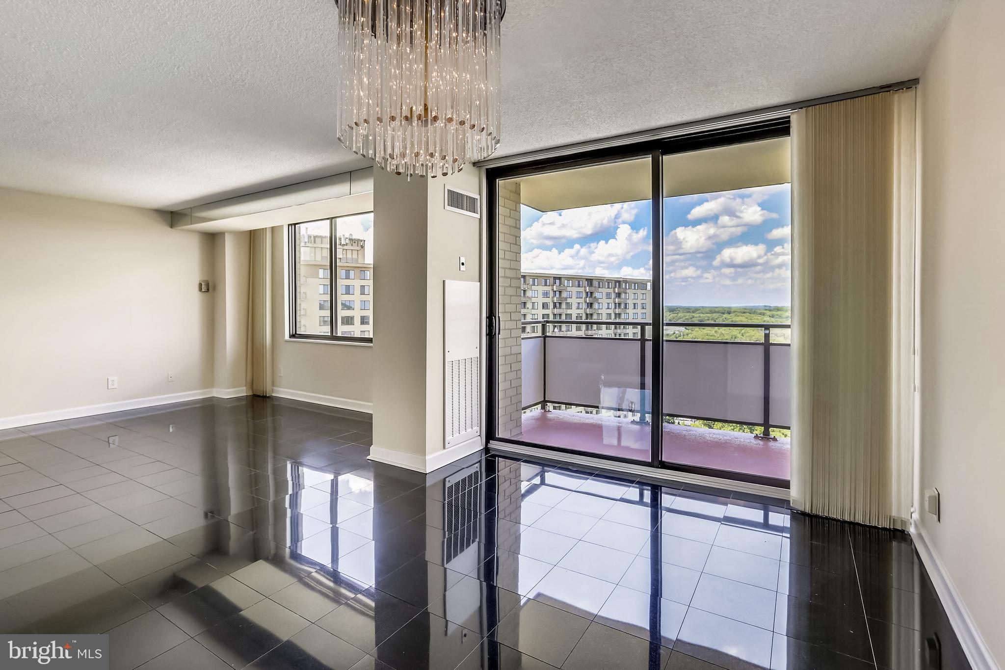 5225 Pooks Hill Road, Unit 1619S Bethesda, MD 20814 - Photo 8 of 54 Living area with view of balcony