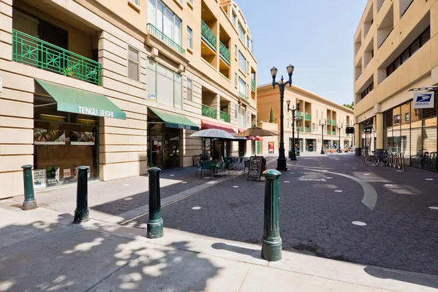 a view of a building with the street