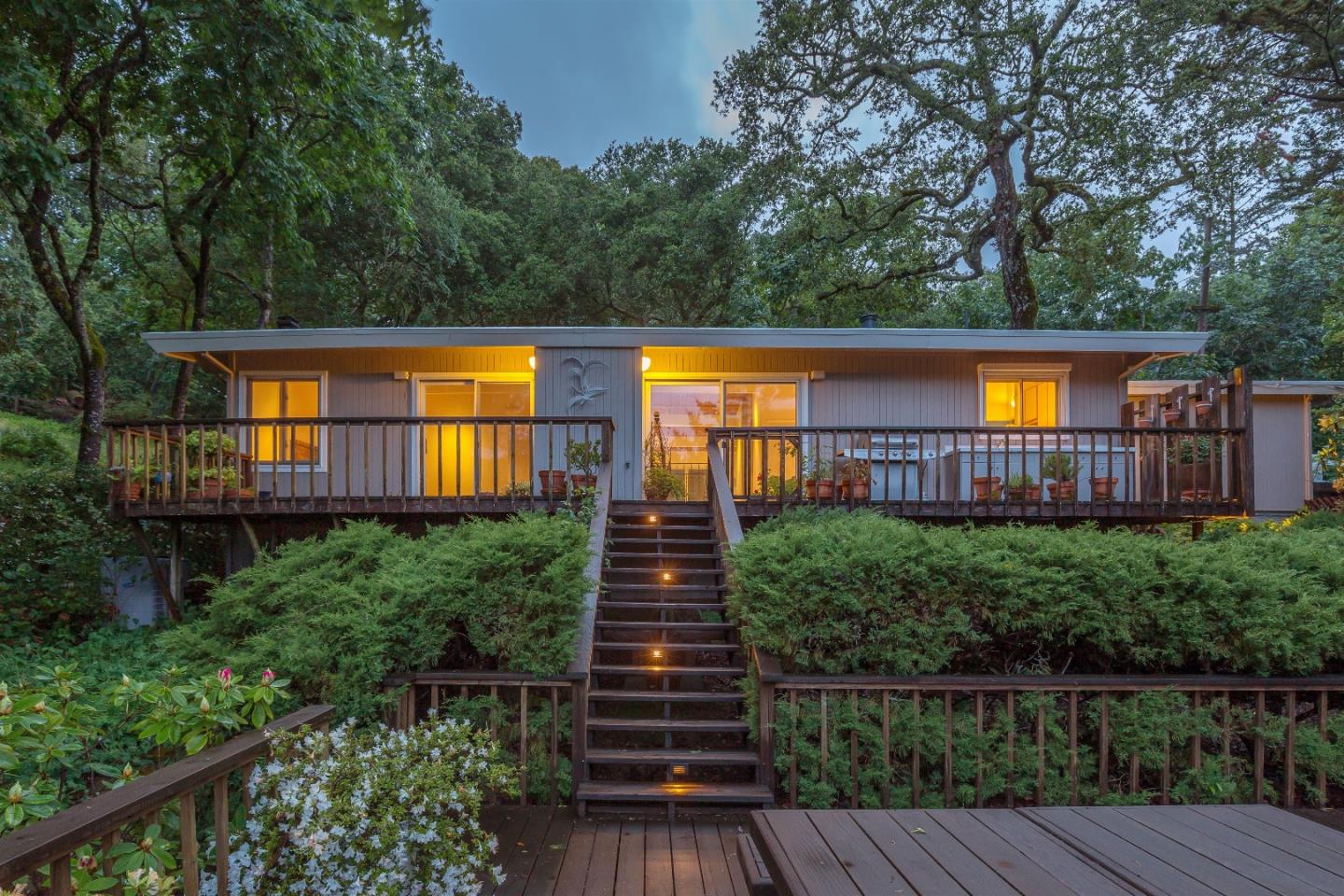 21661 Woolaroc Drive Los Gatos, CA 95033 - Photo 25 of 48 a front view of a house with a yard