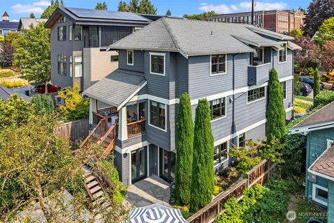 an aerial view of a city