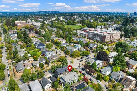 a view of city and mountain