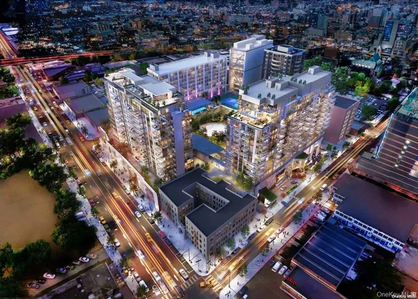 an aerial view of a city