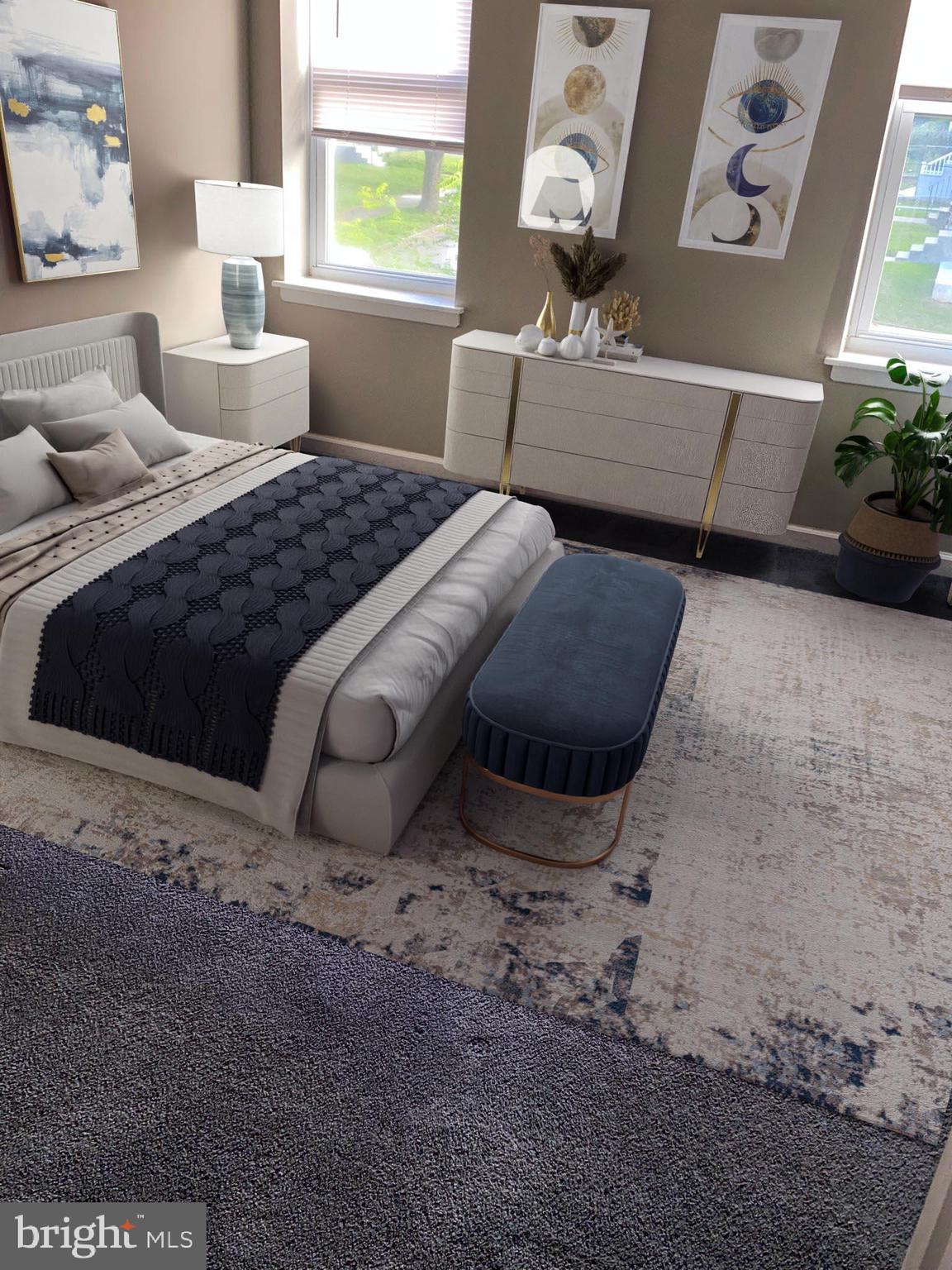 3536 Overview Road Baltimore, MD 21215 - Photo 5 of 11 a bedroom with a bed lamp and window