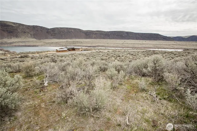 a view of lake and mountain