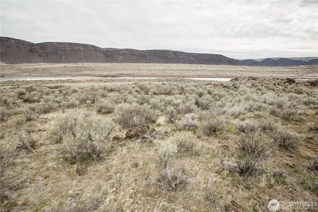 a view of lake with mountain