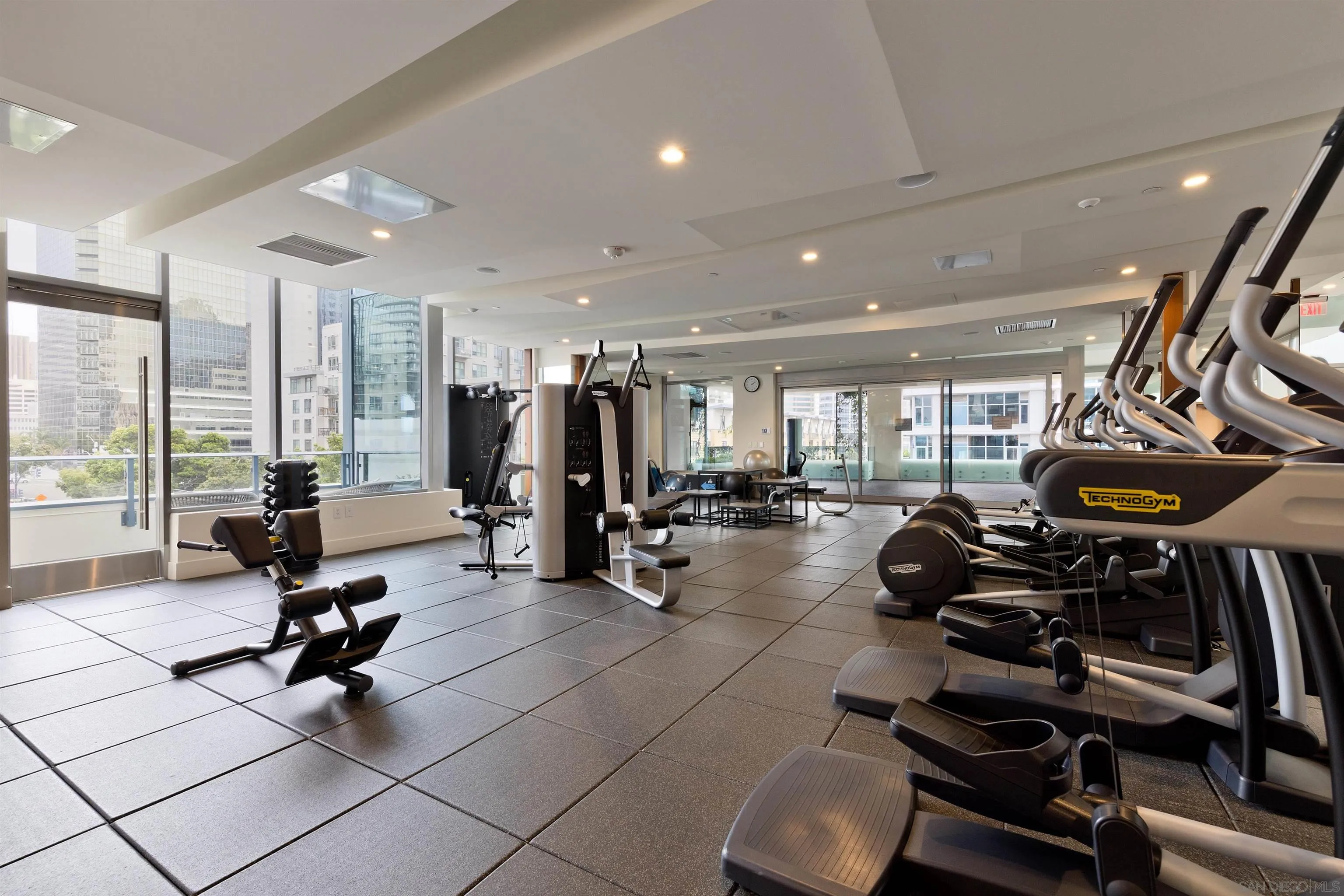 1388 Kettner Boulevard, Unit 3205 San Diego, CA 92101 - Photo 51 of 53 a view of a room with gym equipment