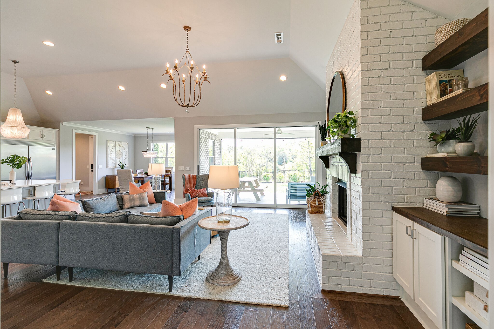 424 Beamon Drive Franklin, TN 37064 - Photo 12 of 52 a living room with fireplace furniture and a potted plant