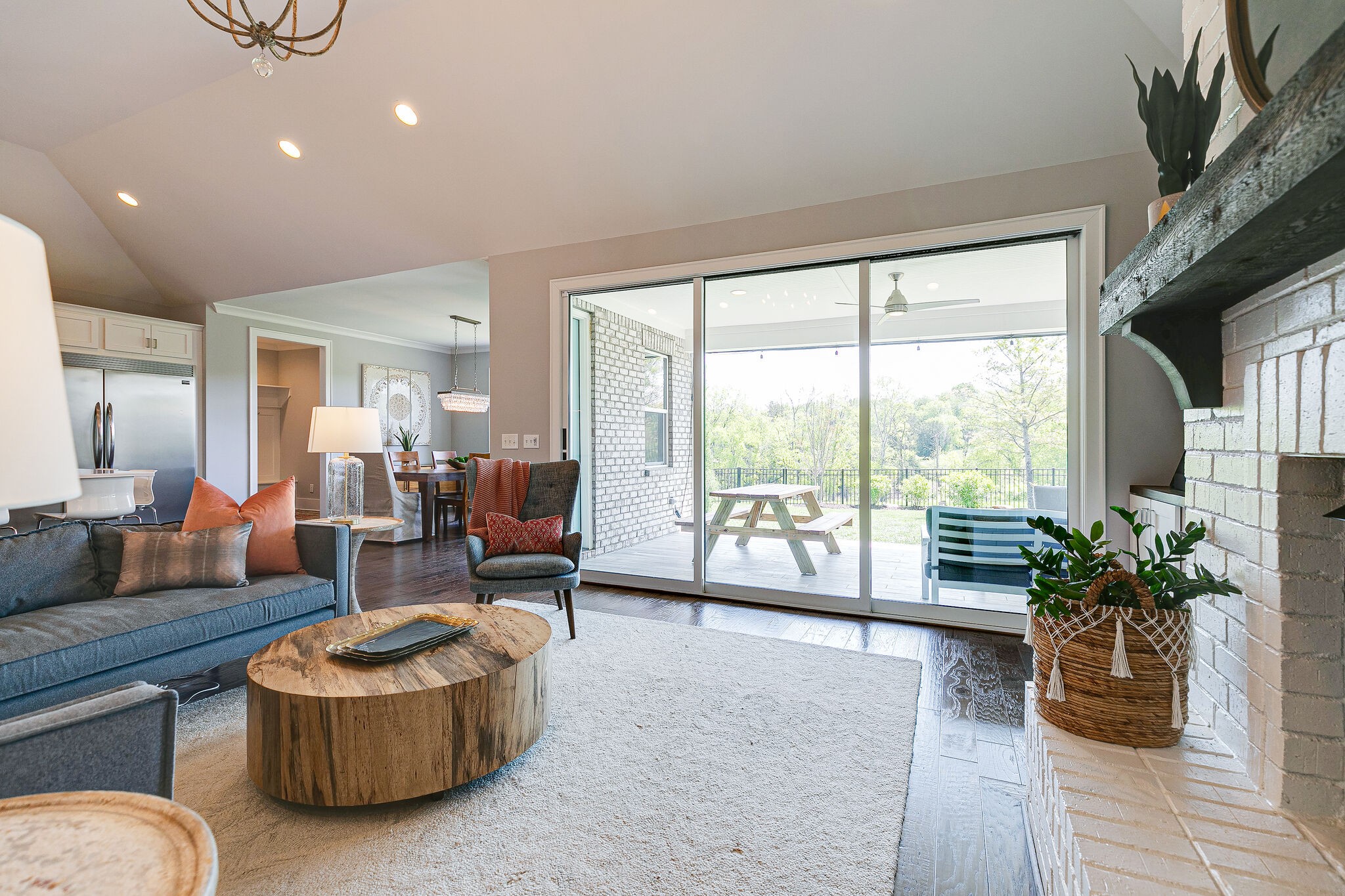 424 Beamon Drive Franklin, TN 37064 - Photo 16 of 52 a living room with fireplace furniture and a potted plant