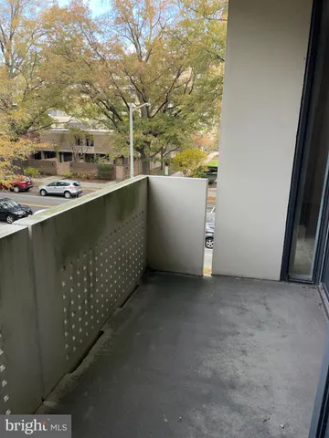a view of a terrace with sky view