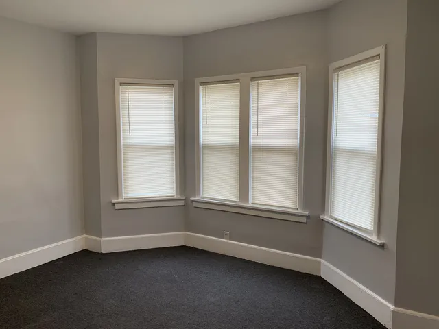 an empty room with a window