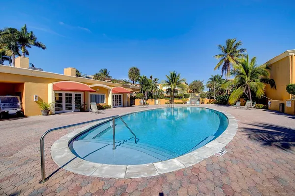 a view of outdoor space yard and swimming pool