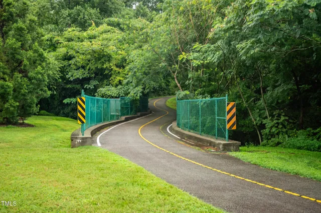 a park view with a slide