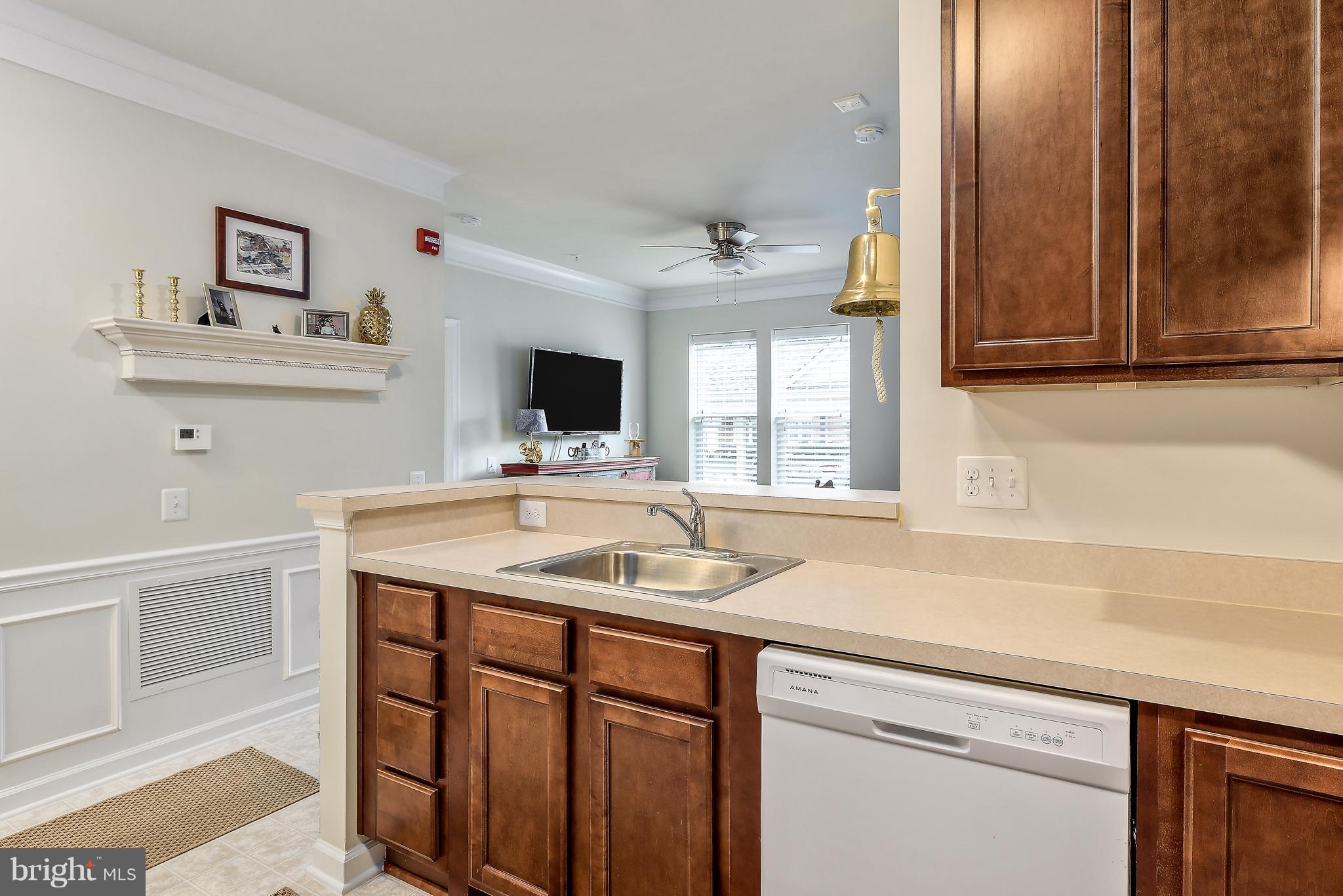 20650 Hope Spring Terrace, Unit 103 Ashburn, VA 20147 - Photo 7 of 30 a kitchen with a sink and a wooden cabinets
