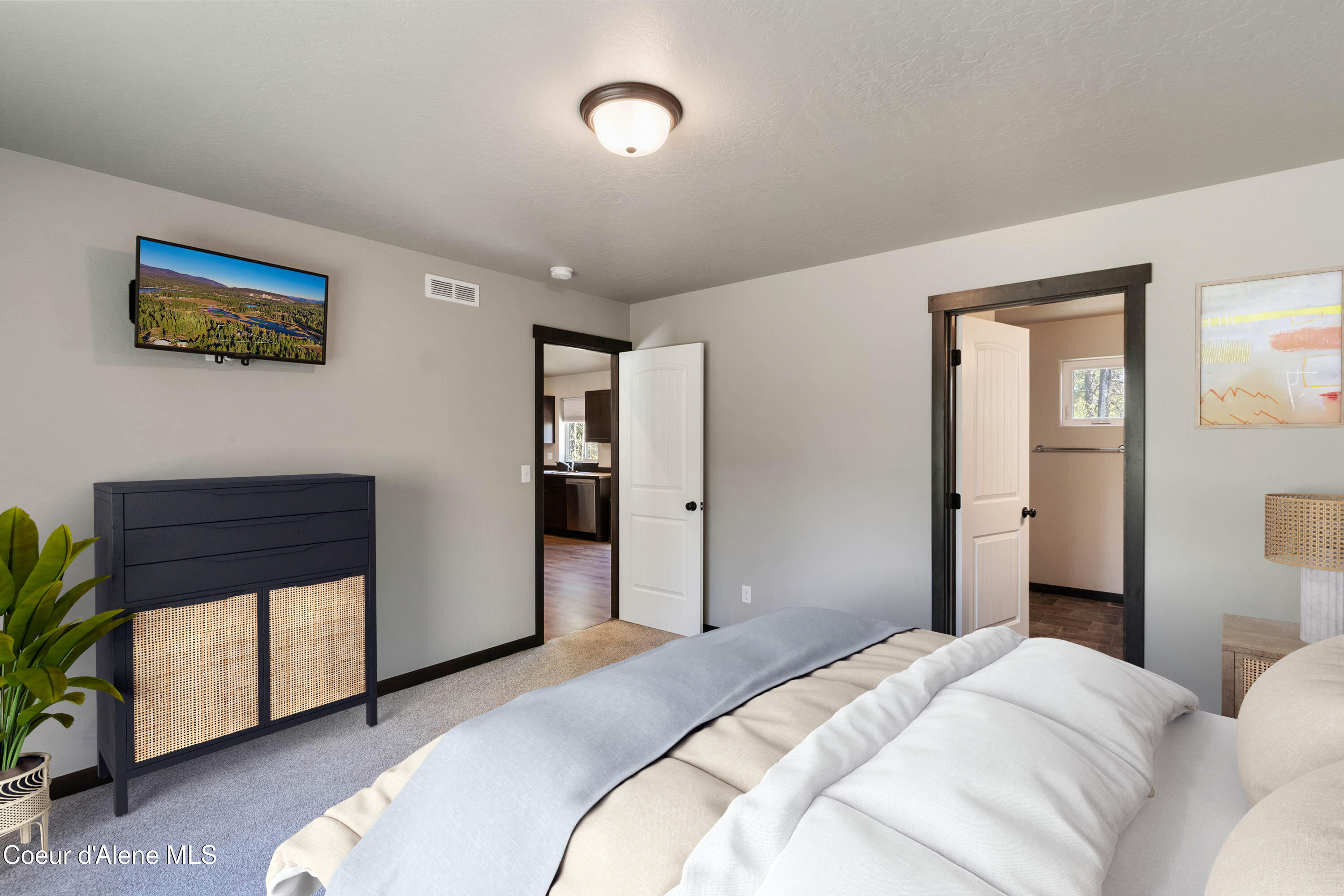 1279 Gypsy Bay Road Sagle, ID 83860 - Photo 14 of 37 Master Bedroom Staged
