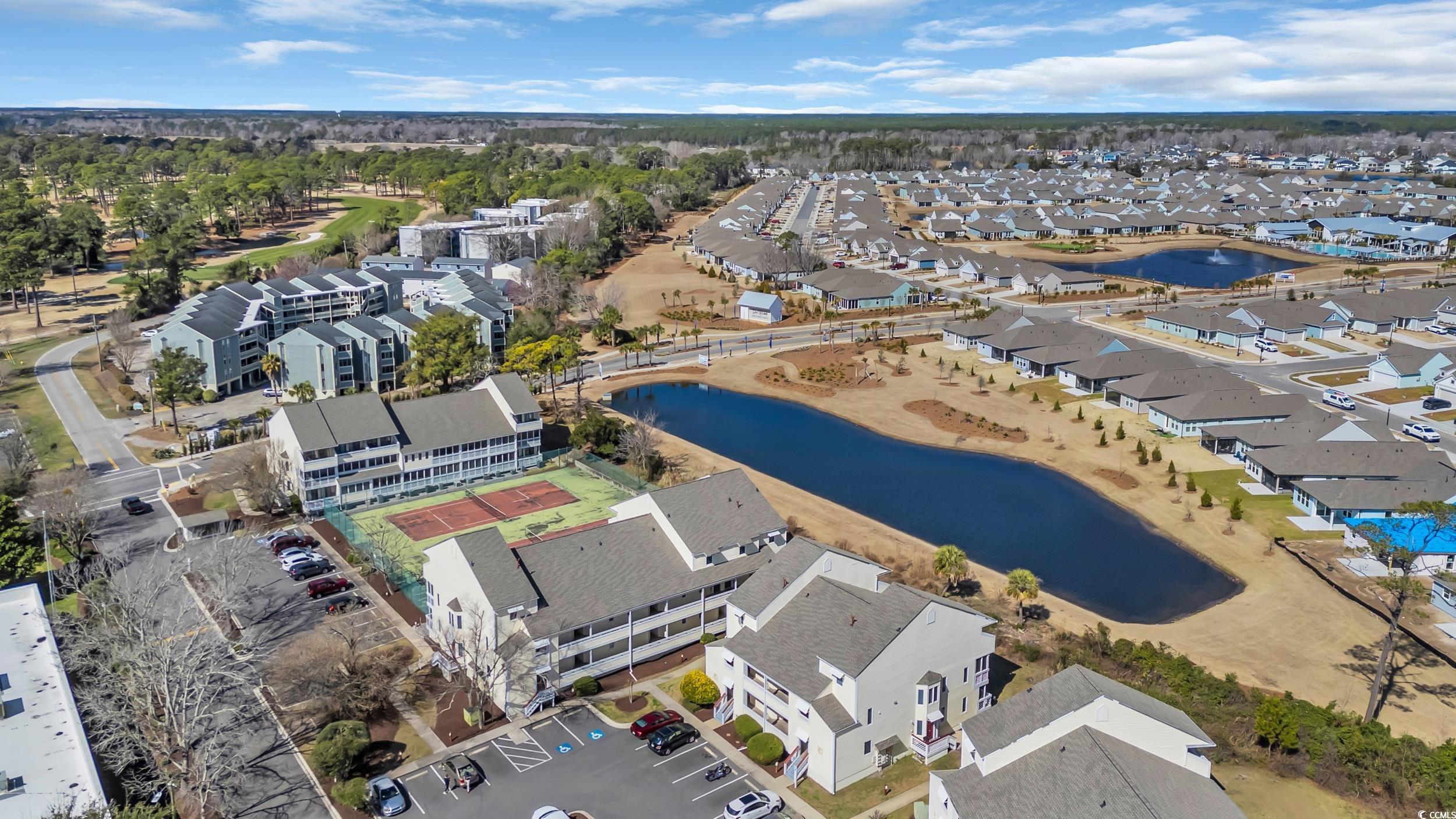 1100 Possum Trot Road, Unit C202 North Myrtle Beach, SC 29582 - Photo 29 of 34 Drone / aerial view featuring a water view and a r
