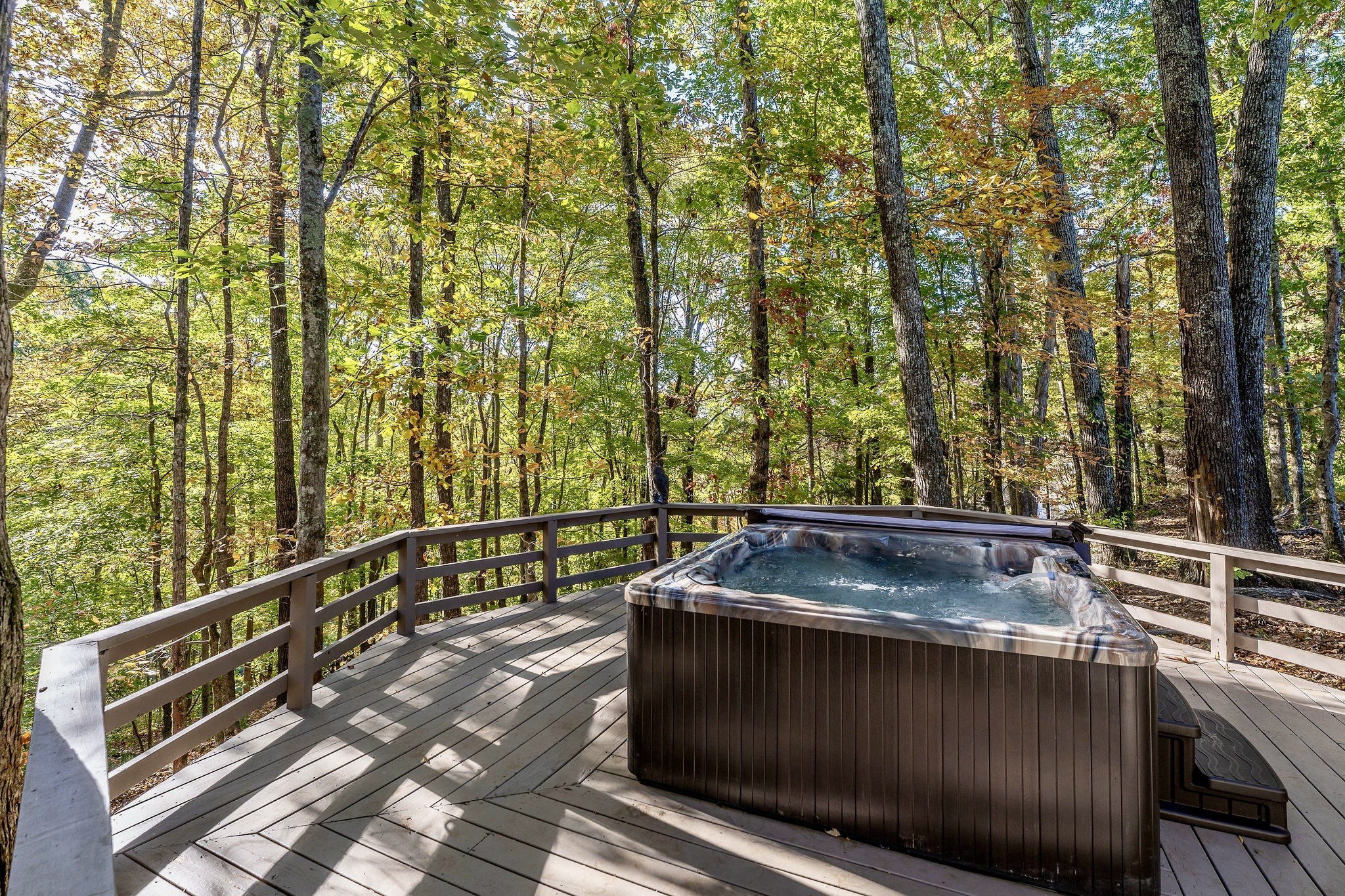 1824 Puckett Point Road Smithville, TN 37166 - Photo 25 of 53 a view of sitting area with swimming pool and trees in the background