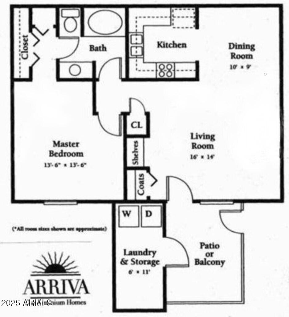 1340 North Recker Road, Unit 245 Mesa, AZ 85205 - Photo 17 of 17 Floor Plan