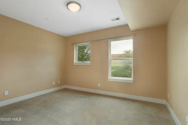 an empty room with a window