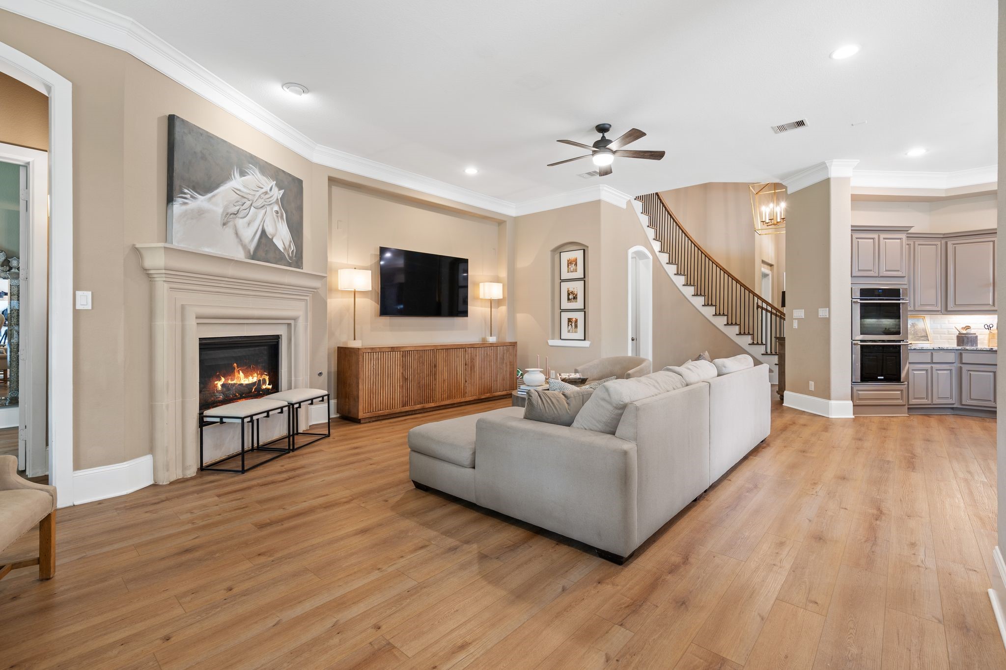 2914 Rutherford Pl Court Katy, TX 77494 - Photo 23 of 50 a living room with furniture fireplace and flat screen tv