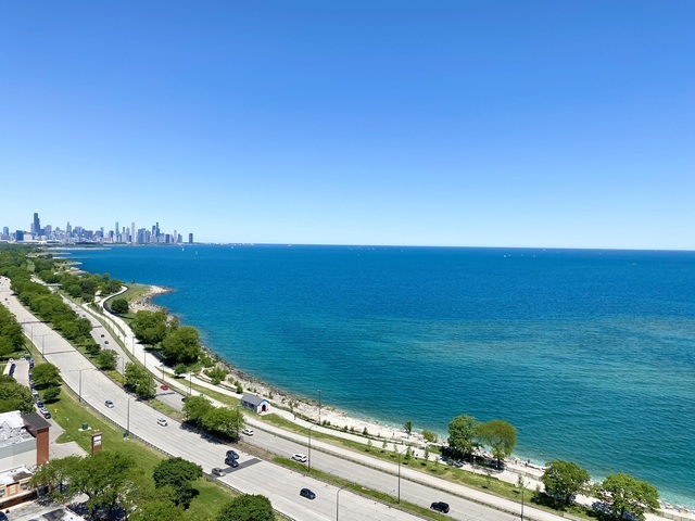 1640 East 50th Street, Unit 13B Chicago, IL 60615 - Photo 14 of 16 a view of a ocean with a city