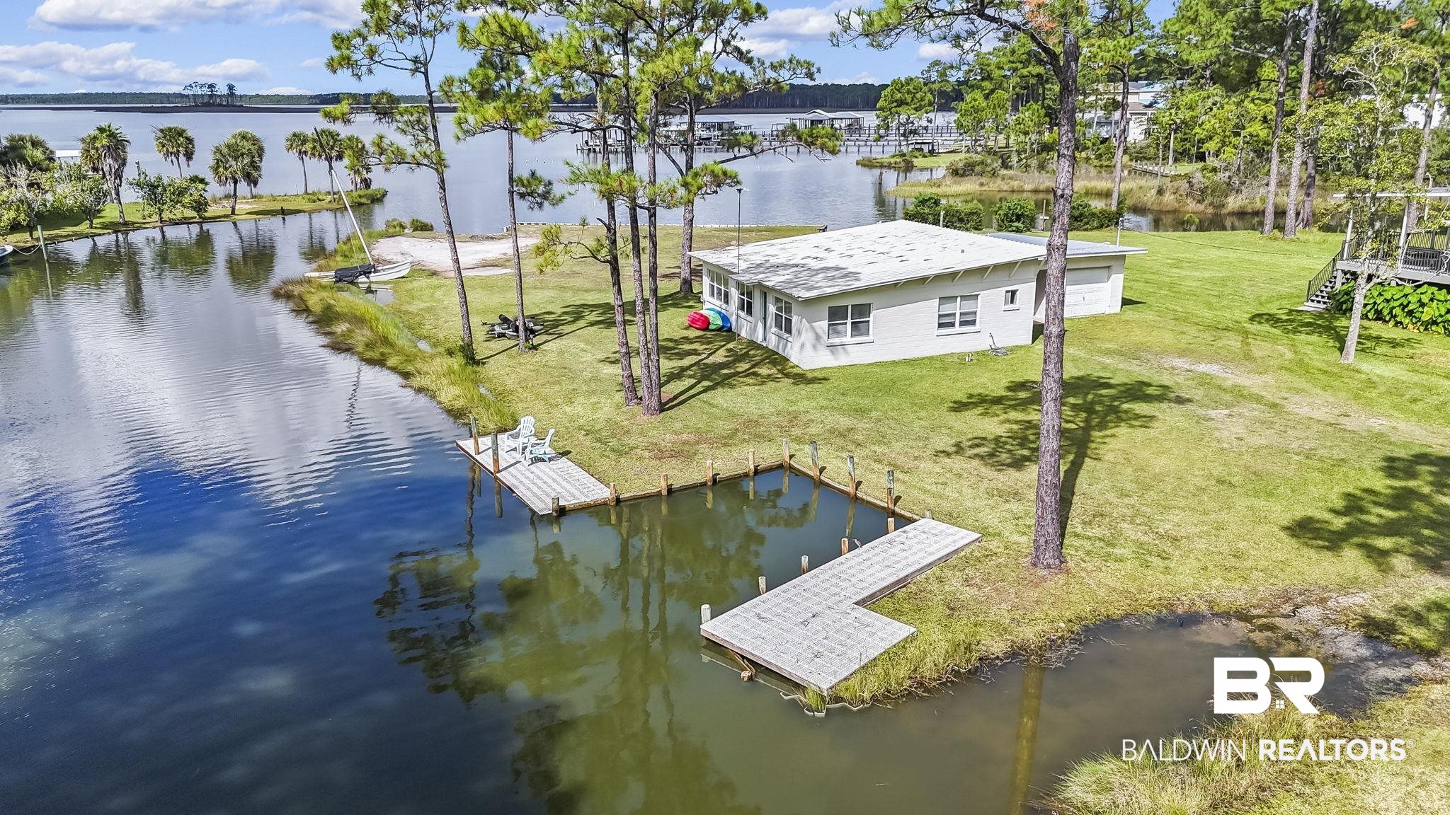 7849 Bayshore Drive Elberta, AL 36530 - Photo 1 of 47 Drone / aerial view featuring a water view