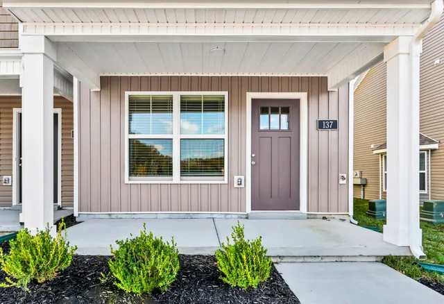 a front view of a house