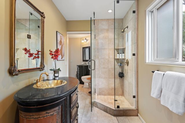 a front view of a house with swing