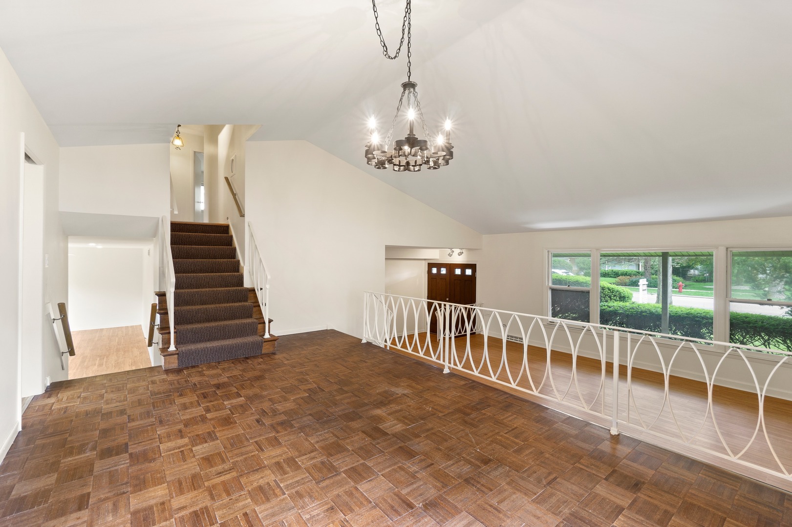 49 Mulberry Road Deerfield, IL 60015 - Photo 6 of 17 a view of a livingroom with wooden floor and stairs